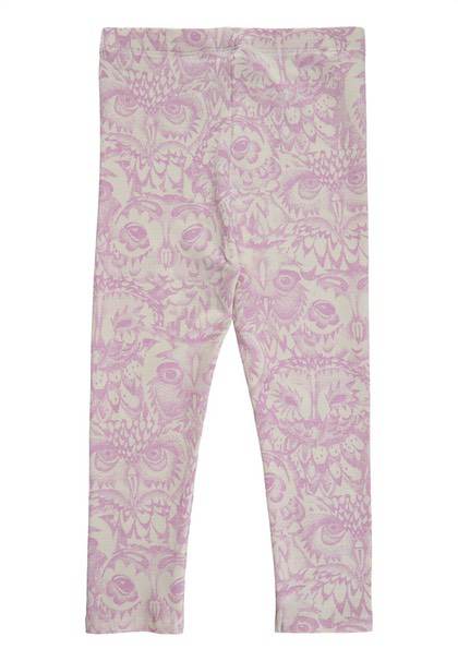 Soft Gallery leggings - ugler / pastel lilla